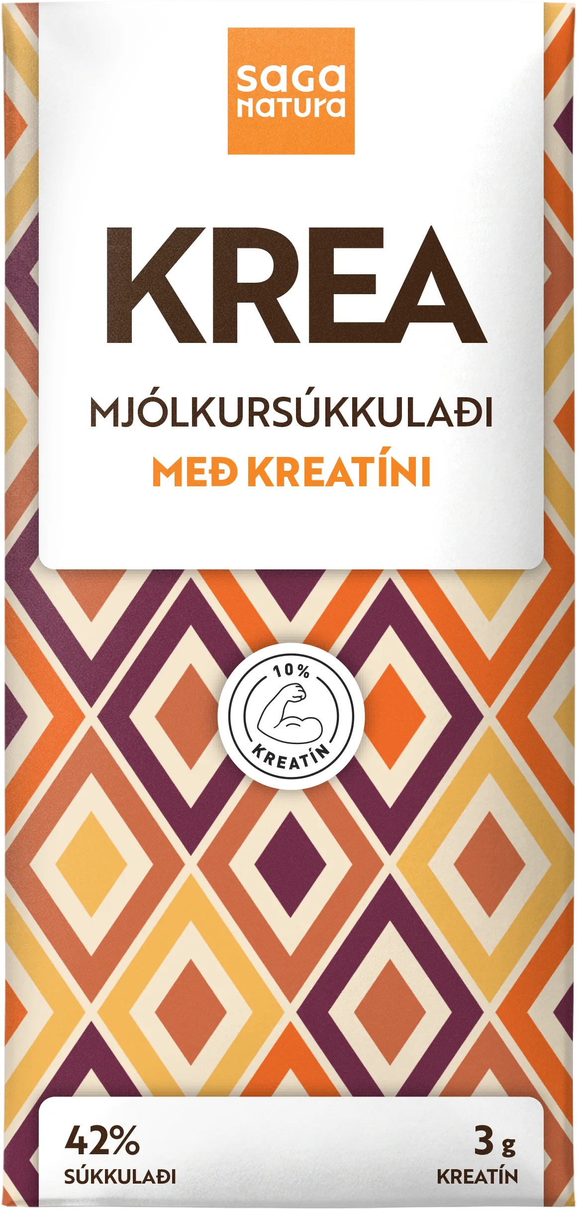 KREA mjólkursúkkulaði í umbúðum